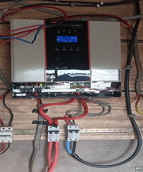 Installation of 5kw hybrid solar inverter Karuma Town Council, Kiryandongo District
